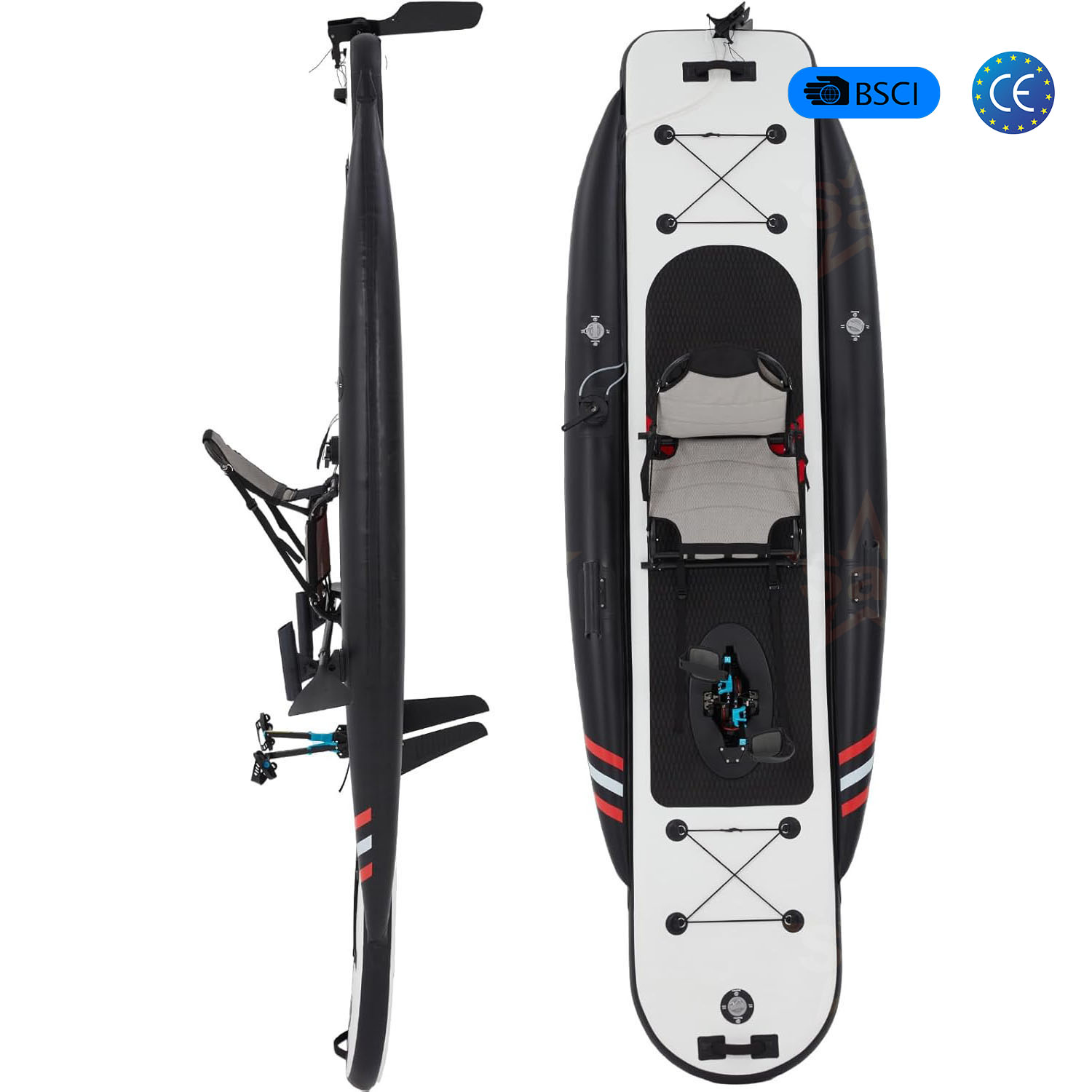 Kayak à pédales gonflable de h - Fishing Kayak Pedal Drive avis et prix